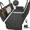 Dog rear seat cover, waterproof car seat protector with side wings, scratch resistant dog rear seat cover