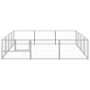 Dog Kennel Silver 129.2 ft² Steel