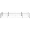 Dog Kennel Silver 43.1 ft² Steel